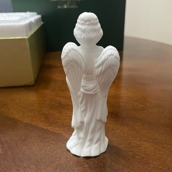 VTG Lenox Collection Nativity Angels of Adoration White Bisque China Figurines - Picture 6 of 15
